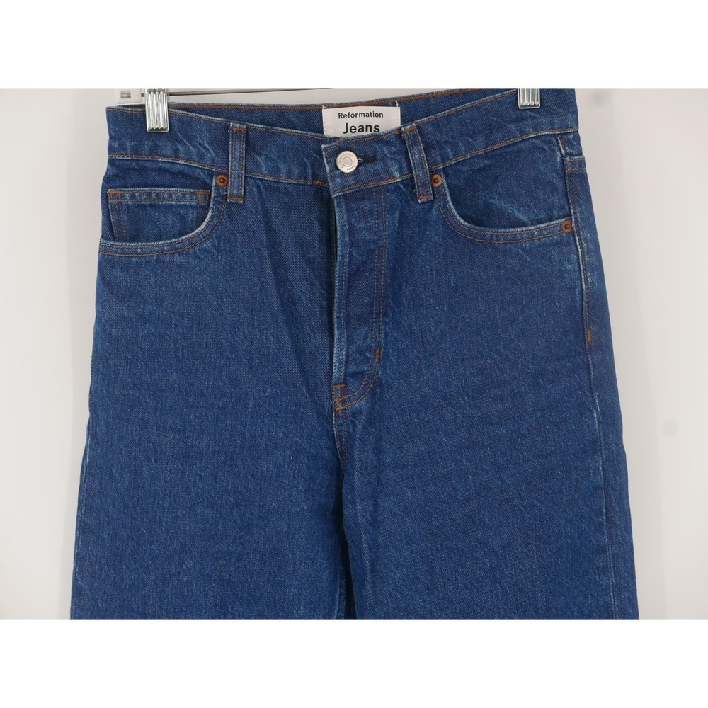 Reformation Cynthia High Rise Straight Jeans Blue Denim Women's 26 28x30